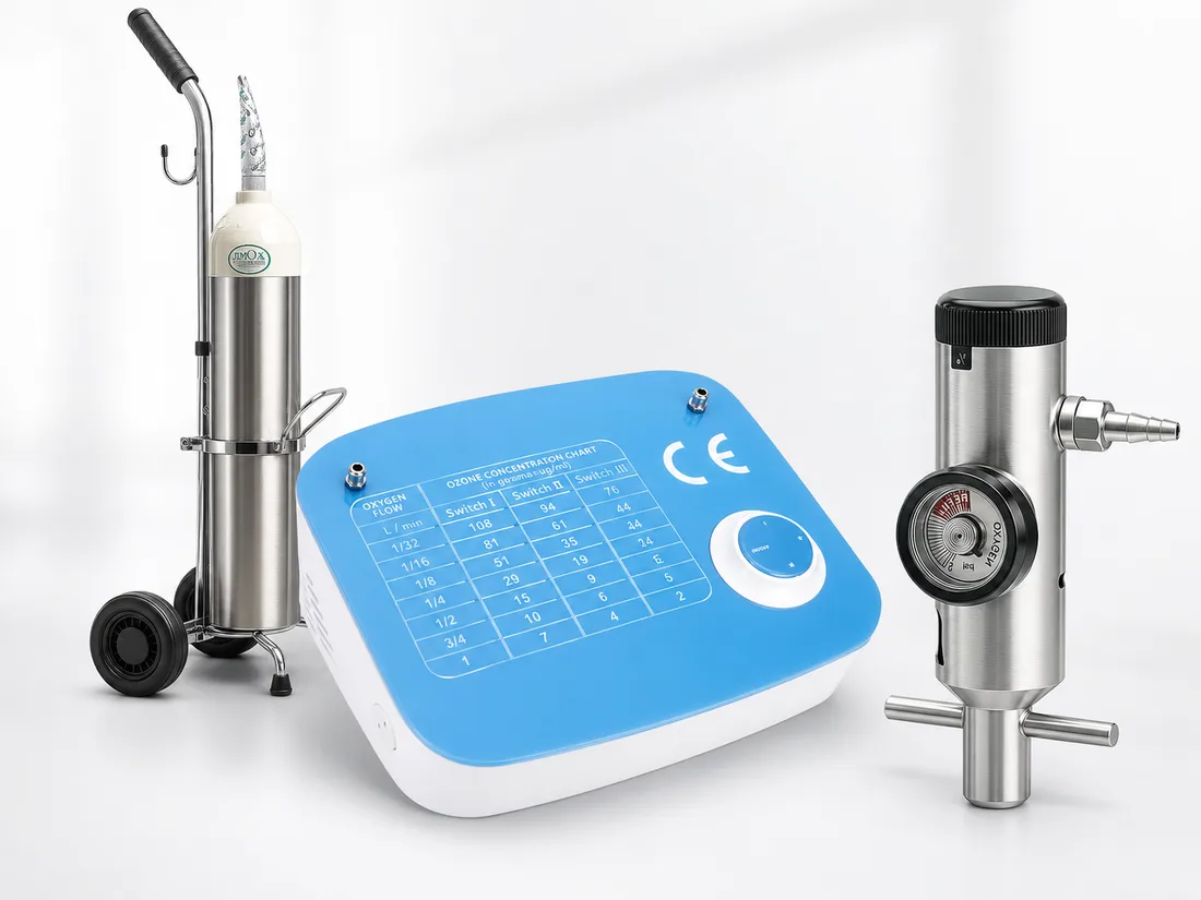 Kit profesional de ozonoterapia con equipo digital, tanque y regulador
